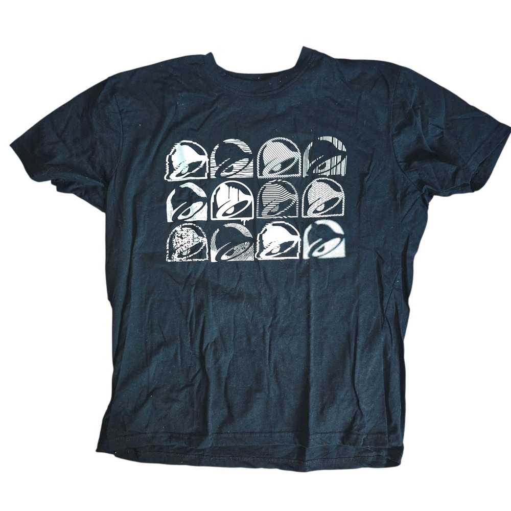 Taco Bell T Shirt Mens Large‎ Employee Graphic Logo Print Black Fast Food Tee